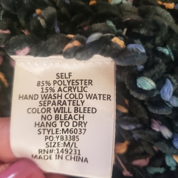 KORI America Mutlticolored Lose Knit ted  Oversized Cardigan‎ Womens Size M/L - Picture 10 of 12